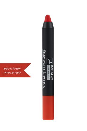 Dudak Kalemi - Silky Matt Lipstick - Uzun Süre Kalıcı & Suya Dayanıklı No 60 candy apple red