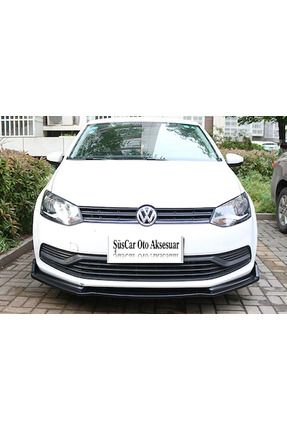 usCarOto Aksesuar Vw Polo 09 16 Aras Esnek 3 Parca ABS Lip Piano Black Flapl Kanatl