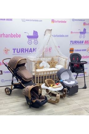 Yeni Doğan Çeyiz Seti Bebek Arabası + Anne Yanı Beşik + Yürüteç +Mama Sandalyesi + ANA DİZİ