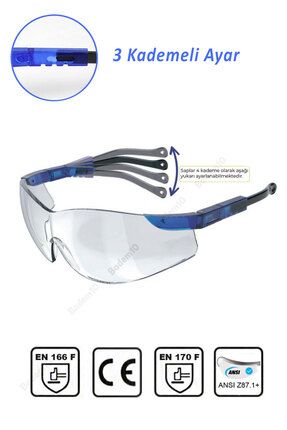 Bisiklet Gözlüğü Koruyucu Ayarlanabilir Saplı Bisikletçi Motorcu Gözlük Rüzgar Gözlüğü S800 Şeffaf