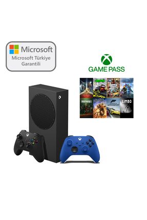 Xbox Series S 1TB SSD Siyah + 1 Kol Mavi + 1 Yıl Gamepass ( Microsoft Türkiye Garantili )