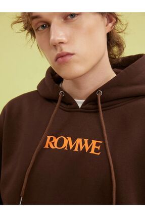 Black Sokak Erkek Kahverengi Romwe Bask l Oversize Sweatshirt Fiyat Yorumlar Trendyol