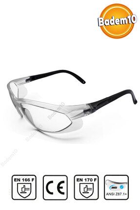 Bisiklet Gözlüğü Motorcu Rüzgar Gözlüğü Ayarlanabilir Saplı Uv Koruyuculu Şeffaf Gözlük