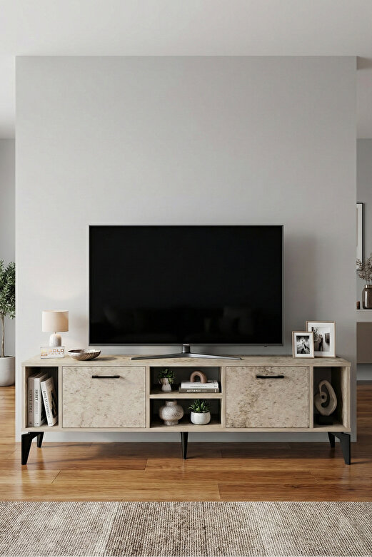 Linya TV Sehpası Suntalam Ekru 160x35 cm