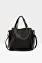 Black Women's Three-Compartment Bag with Snap Detail M000002918 - 4