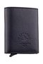 Black Leather Mechanismed Men's Wallet with Money Compartment Card Holder W22045540