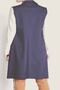 Women's Navy Blue Tunic Vest - 3