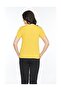Yellow Knitted Fabric Crew Neck T-Shirt - 4