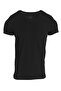 Unisex Basic V-Neck Black T-shirt