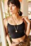 Women's Black Rope Strap Camisole Bustier BLZ-19000969 - 2