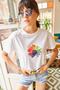 Women's White Floral Printed T-shirt TSH-19000320 - 2