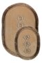 Shems Mink 2-Piece Lace and Fringed Toilet Seat Set Bathroom Rug Mat Set