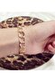 Women's Gold Luxury Detailed Double Chain Bracelet