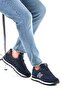 Men's Navy Blue Nubuck Leather Sports Shoes