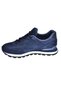Men's Navy Blue Nubuck Leather Sports Shoes - 4