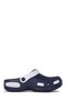 Women's Navy Blue White Slippers E087Z000 - 2