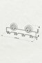 Drilling Screw Drill Not Required! Vacuum-Sealed, Adhesive 4-Piece Bathroom Kitchen Cloakroom Hanger White Dm244 - 3