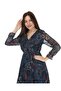 Floral Patterned Long Chiffon Dress - 4