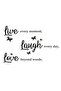 ملصق حائط مزخرف من Live Laugh Love