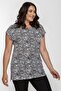 Round Neck Zebra Pattern Basic Tshirt-ecru - 2