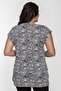 Round Neck Zebra Pattern Basic Tshirt-ecru - 3