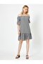 Women's Black and White Dress 9YAK88015PW - 2