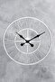 White Metal Profile Decoration 50 cm Wall Clock