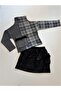 Girl's Gray Brussels Skirt Set