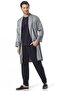 5 Pcs Long & Short Pajamas Robe Dark Blue Groom Dowry Set 5580