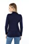 Half Fisherman Long Sleeve Viscose Navy Blue Body - 2