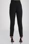 Women's Black Belted Pocket Fabric Trousers Mtrn4242 - 4