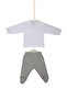 Baby Boy Gray Printed Set 0-6 Months 2-Piece Azz002028 - 2