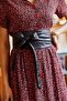 Women's Black Leather Look Girdle Belt KMR-19000068