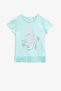 Girl's Water Green T-Shirt