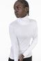 Full Fisherman Long Sleeve Viscose White Bodysuit - 2