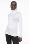 Full Fisherman Long Sleeve Viscose White Bodysuit - 3