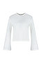 Ekru İspanyol Kol Bisiklet Yaka Regular/Normal Kalıp Örme T-Shirt TWOAW24TS00008 - 6