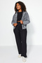 Black High Waist Wide Leg Knitted Plus Size Pants Tbbss23Ar00003 - 7