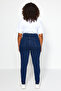 Koyu Mavi Yüksek Bel Esnek Büyük Beden Skinny Jeans TBBSS22JE0075 - 17