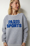Women's Gray Embroidered Raised Oversize Sweatshirt DP00190 - 3