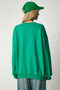 Women's Green Raised Oversize Sweatshirt MC00232 - 5