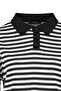 Siyah Çizgili Polo Yaka Kalın İçi Polarlı Oversize Örme Sweatshirt TWOAW24SW00344 - 7