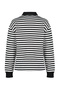 Siyah Çizgili Polo Yaka Kalın İçi Polarlı Oversize Örme Sweatshirt TWOAW24SW00344 - 8