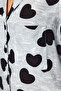 Gri Kalpli Viskon Dokuma Pijama Takımı THMAW21PT0936 - 5