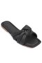 Capone Flat Heeled Black Women's Slippers - 5