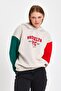 Women's Embroidered Elastic Waist 3 Thread Fleece Hooded Sweatshirt - 3