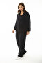 Women's Large Size Black Front Zipper Adjustable Sleeve Length Cardigan Trousers Double Suit 65N36873 - 8