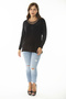 Women's Large Size Black Lace Detailed Long Sleeve Blouse 65N36866 - 5