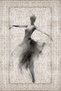 Mira Art Ballet Woman Figured Vintage Woven Base Decorative Carpet Mira 1474