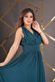 Chiffon Design Sleeveless V Low-cut Long Dress Evening Dress - 2